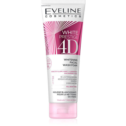 Eveline White Prestige 4D Whitening Facial Wash Foam 100ml