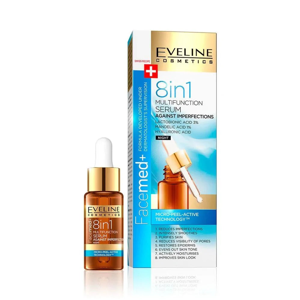 Eveline Facemed+ 8-In-1 Multifunction Night Serum, 18ml