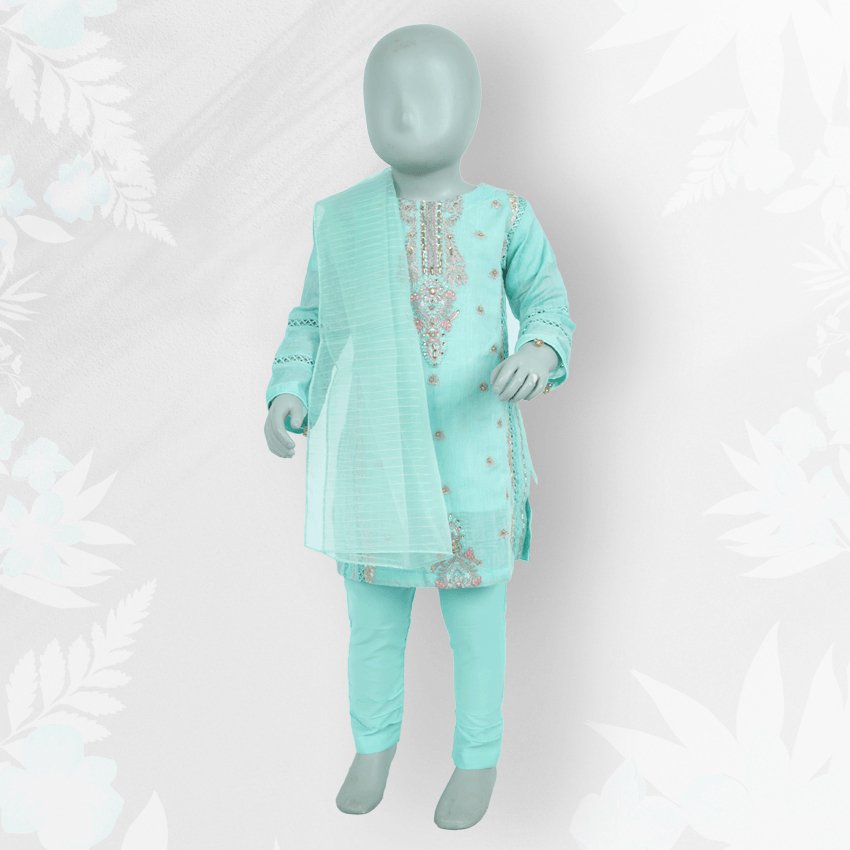 Girls 3-Pc Stitched Suit - D-65A