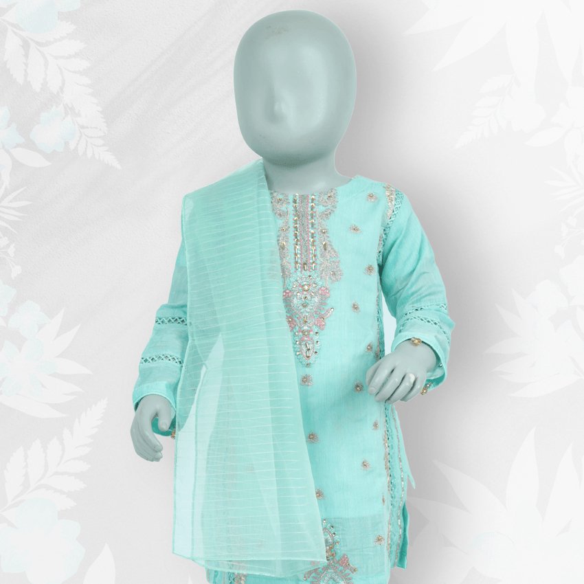 Girls 3-Pc Stitched Suit - D-65A