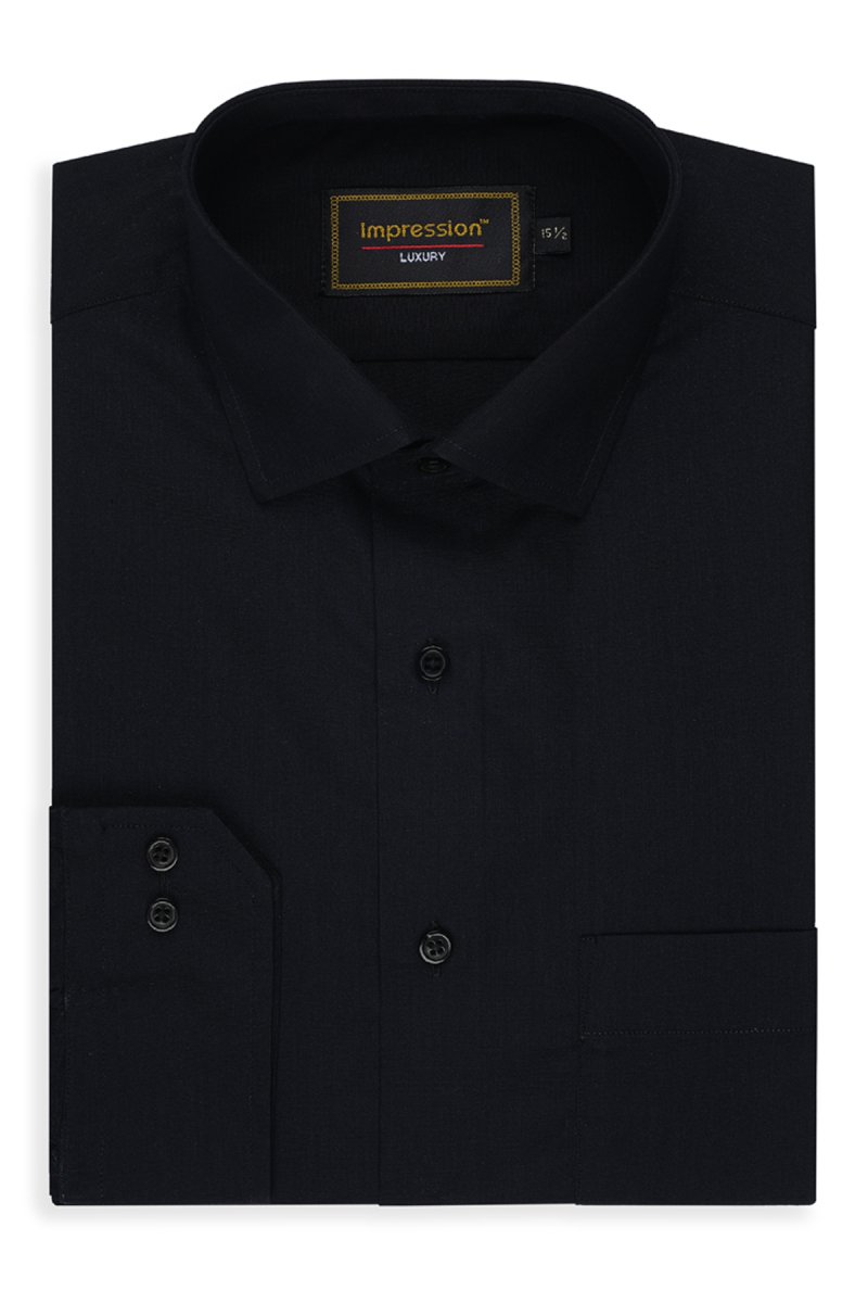 Plain Black Dress Shirt