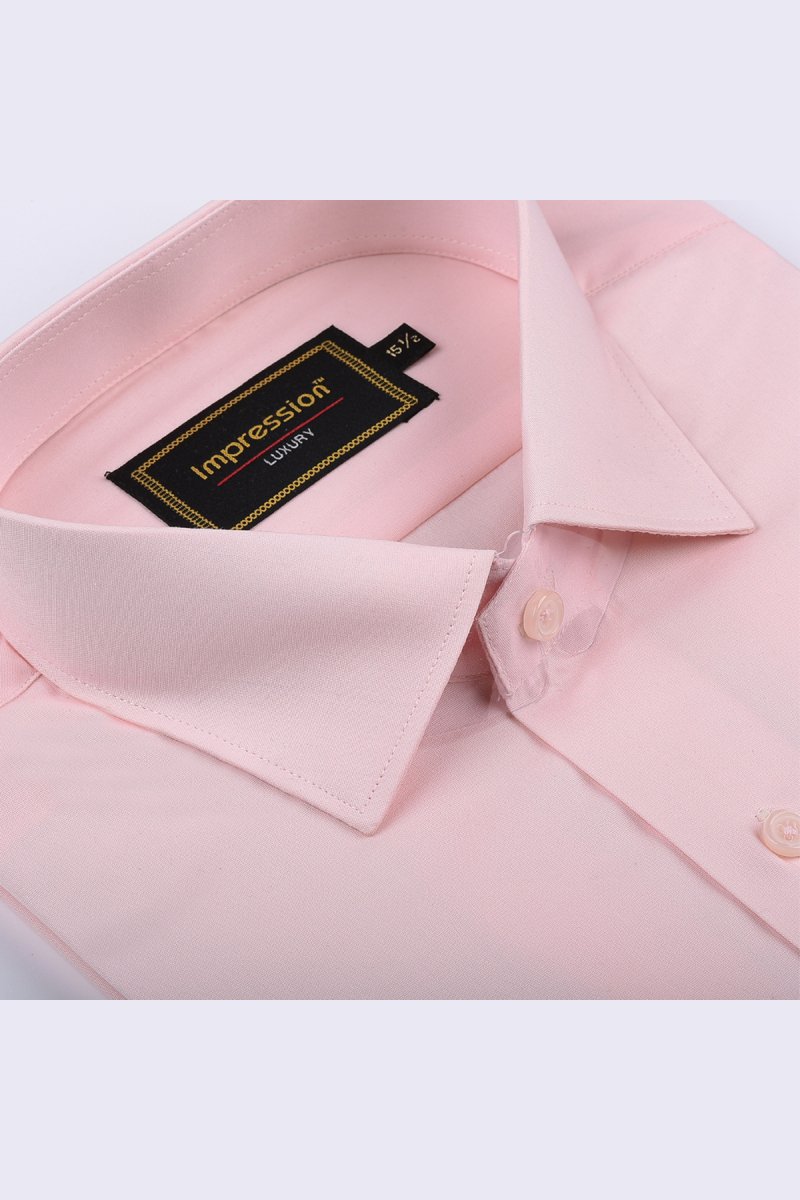 Rose Pink Plain Dress Shirt