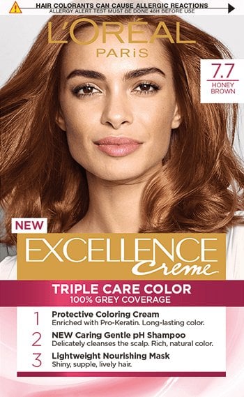 L'Oreal Paris Excellence Crème Hair Color 7.7 Honey Brown