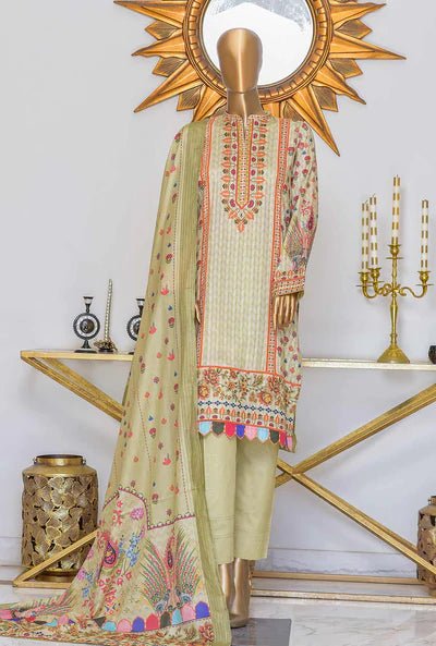 HZ Textiles Oriental Orchid Digital Ninokari Vol-2 Lawn Suit 3 Piece Unstitched OP-1163