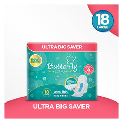 Butterfly Ultra Big Saver Long Pads Ultra Thin - 18 Pads