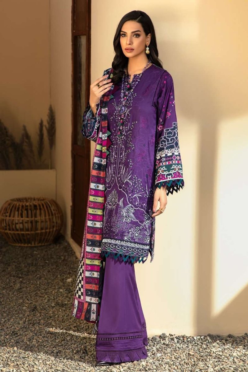 Ladies Un-Stitch VIRSA Linen Collection By Iris 12-Aqeeq