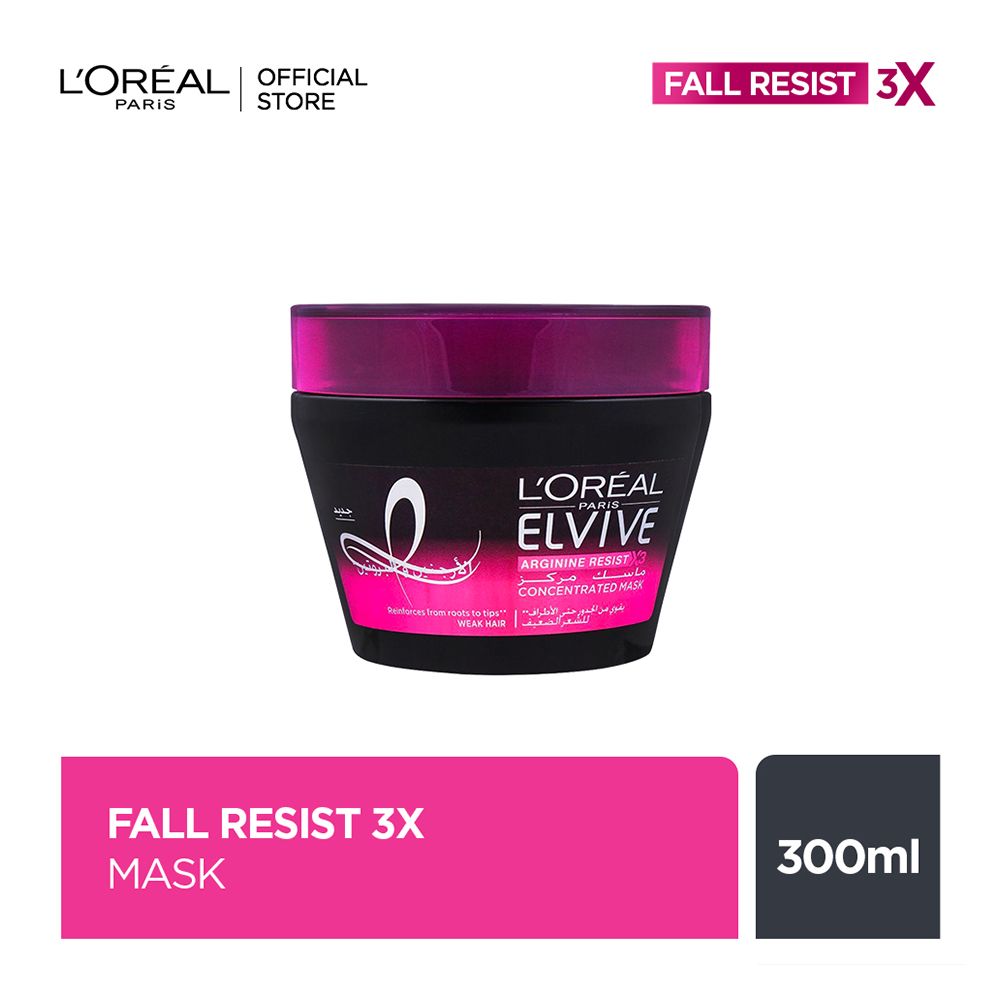 Loreal Paris - Elvive Arginine Resist X3 Anti Hair-Fall Oil Hair Mask - 300 ml