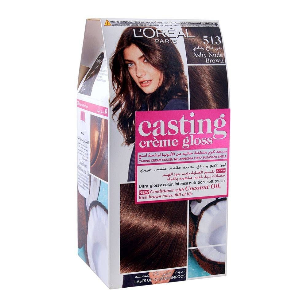L'Oreal Paris Casting Hair Color, 513 Ashy Nude Brown