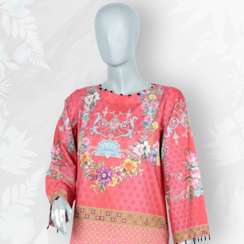 Girls Casual Printed Lawn Kurti - PRST-064