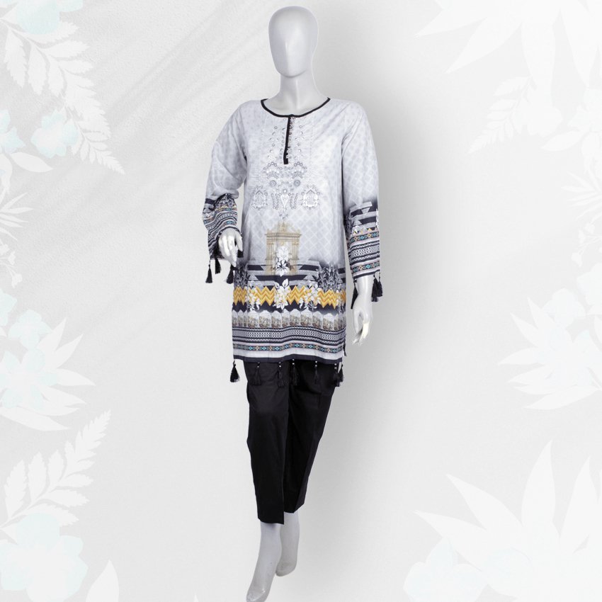 Girls Casual Printed 2Piece Lawn Suit -PRKT-033