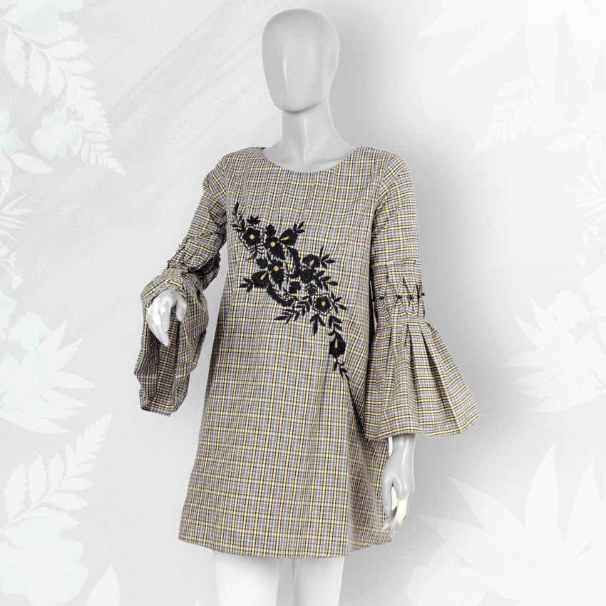 Girls Casual Emb Lawn Frock -EMBFRK-033