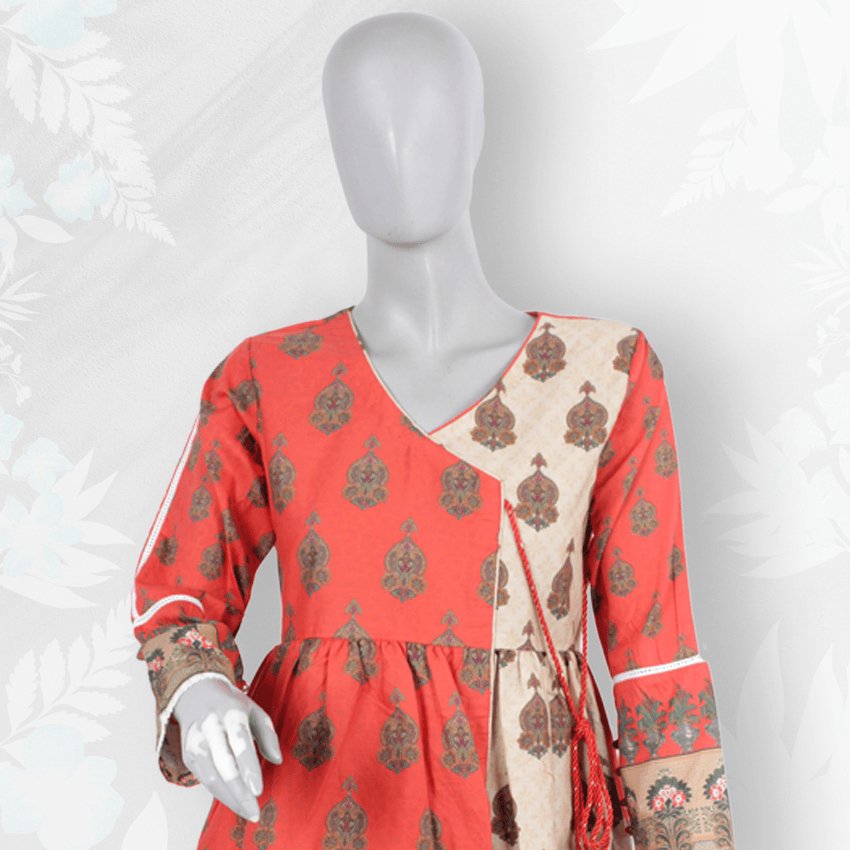 Girls Casual Printed Lawn Frock - PFRK-010