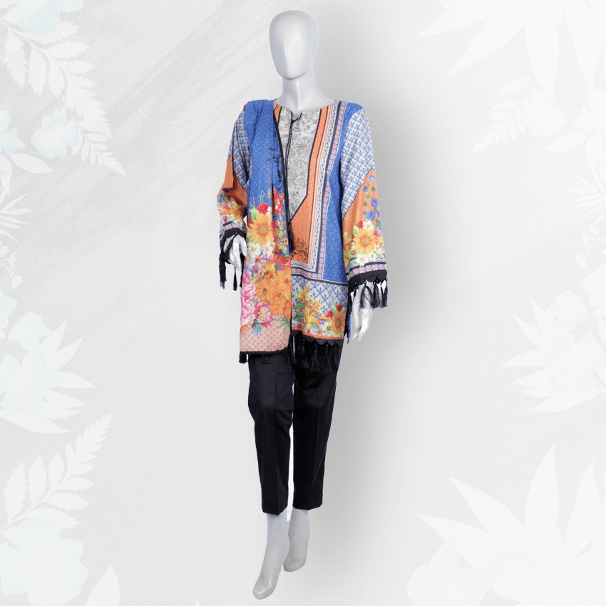 Girls 3 Piece Casual Printed Lawn Suit -03PCS-068