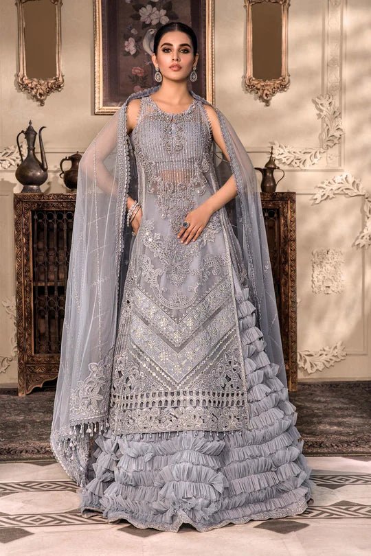 Maria.B. Unstitched MBROIDERED - Ice Blue BD-2603