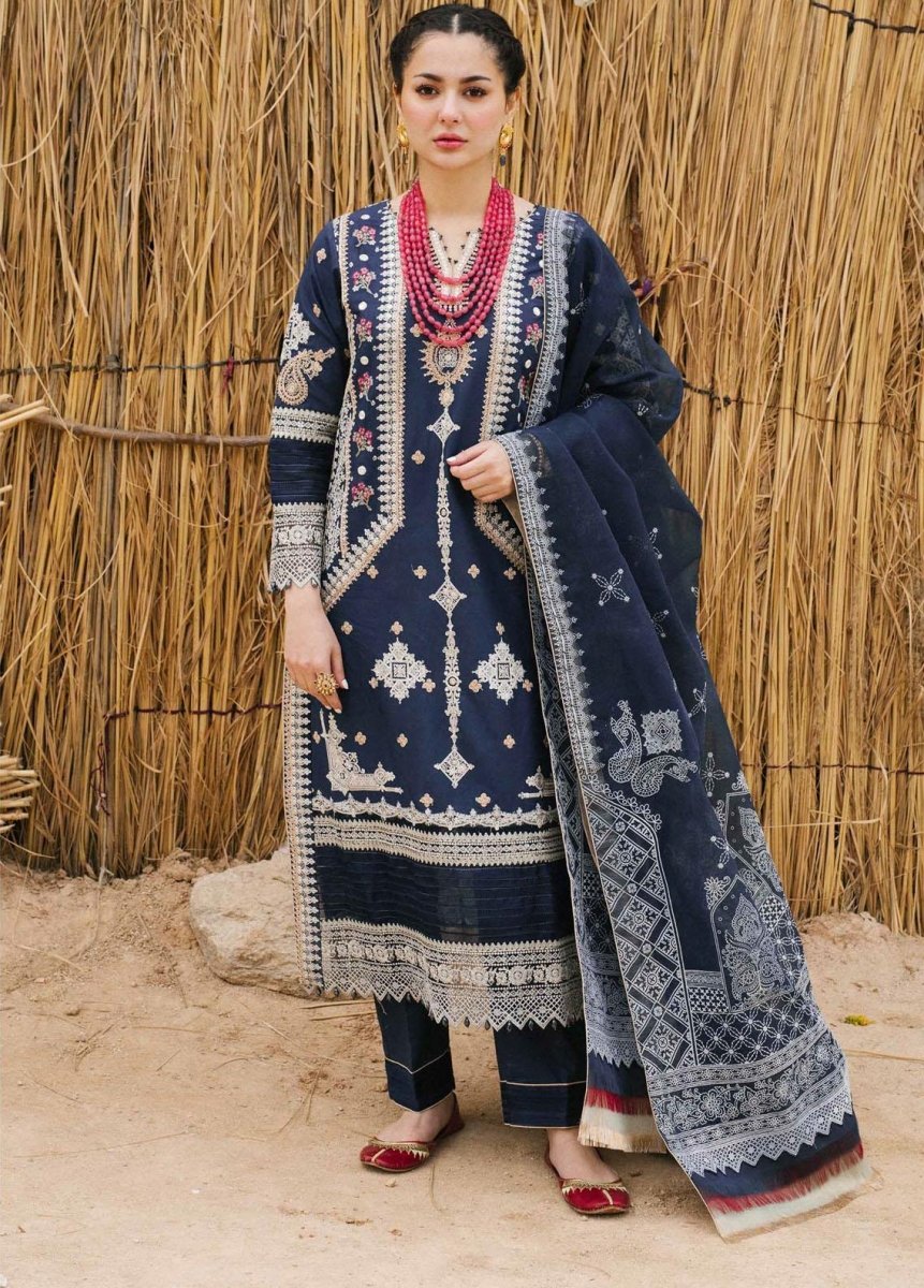 Marahil By Qalamkar Embroidered Lawn Unstitched 3 Piece (03 Rua)