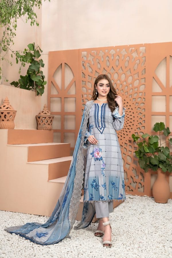 3 piece unstitch lawn collection Mon Tresor by Tawakkal Fabrics