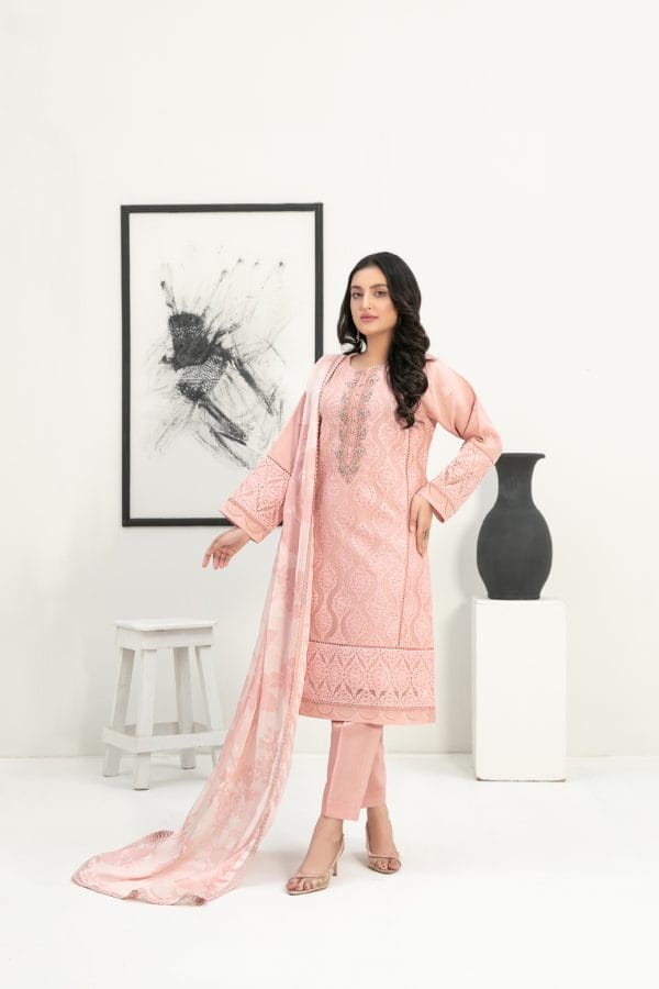 DELIA by Tawakkal 3 piece ready to wear suit  D-8120