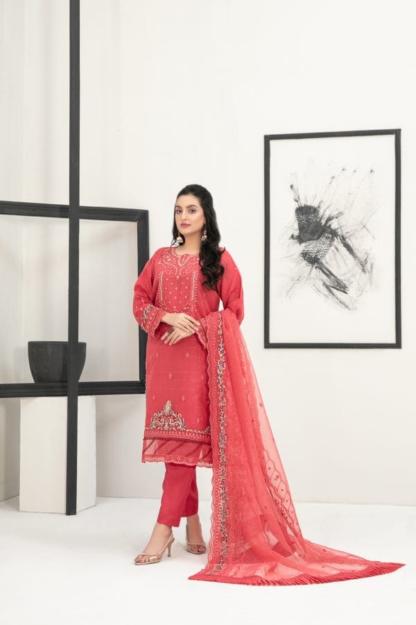 DELIA by Tawakkal 3 piece ready to wear suit  D-8119
