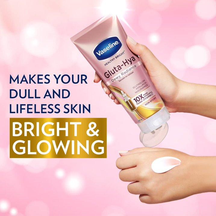 Vaseline Healthy Bright Gluta-Hya Serum Burst Lotion – Dewy Radiance (300ml)