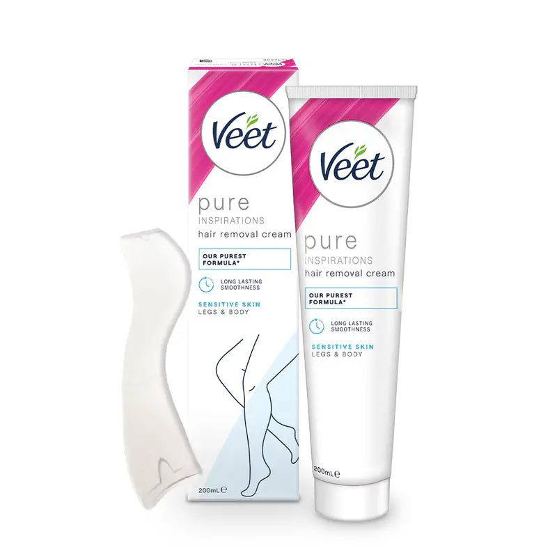 Veet Pure  Hair Removal Cream depilatoire  for Sensitive Skin Body & Legs 100ml