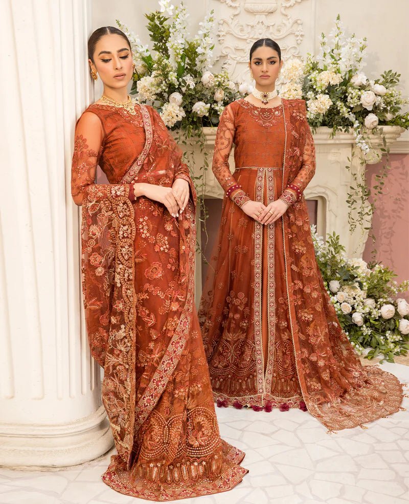 Ishya by Xenia Formals Embroidered Ladies Unstitched Chiffon Suit - FIRAAKI