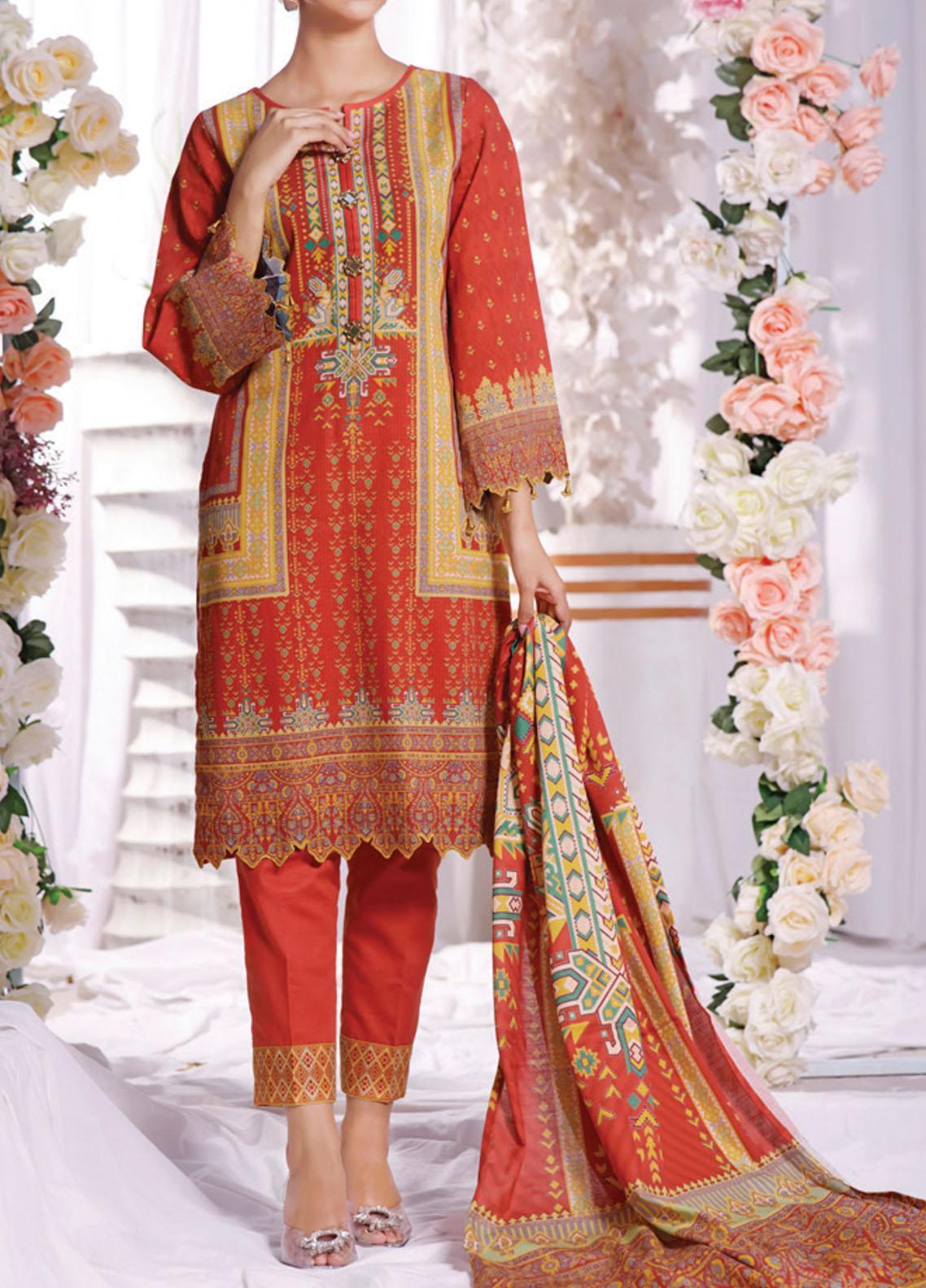VS Textiles Unstitched Shahkar Printed Khaddar 3pc Suit D-110
