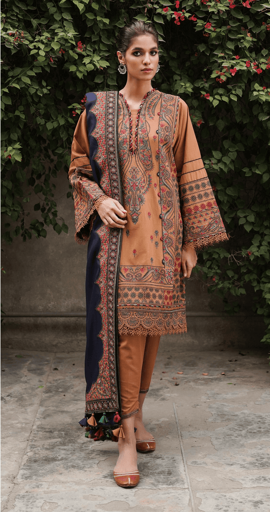 Shahtoosh By Jazmin Embroidered Khaddar Suits Unstitched 3 Piece JZ22SW 06 Zeest - Winter Collection