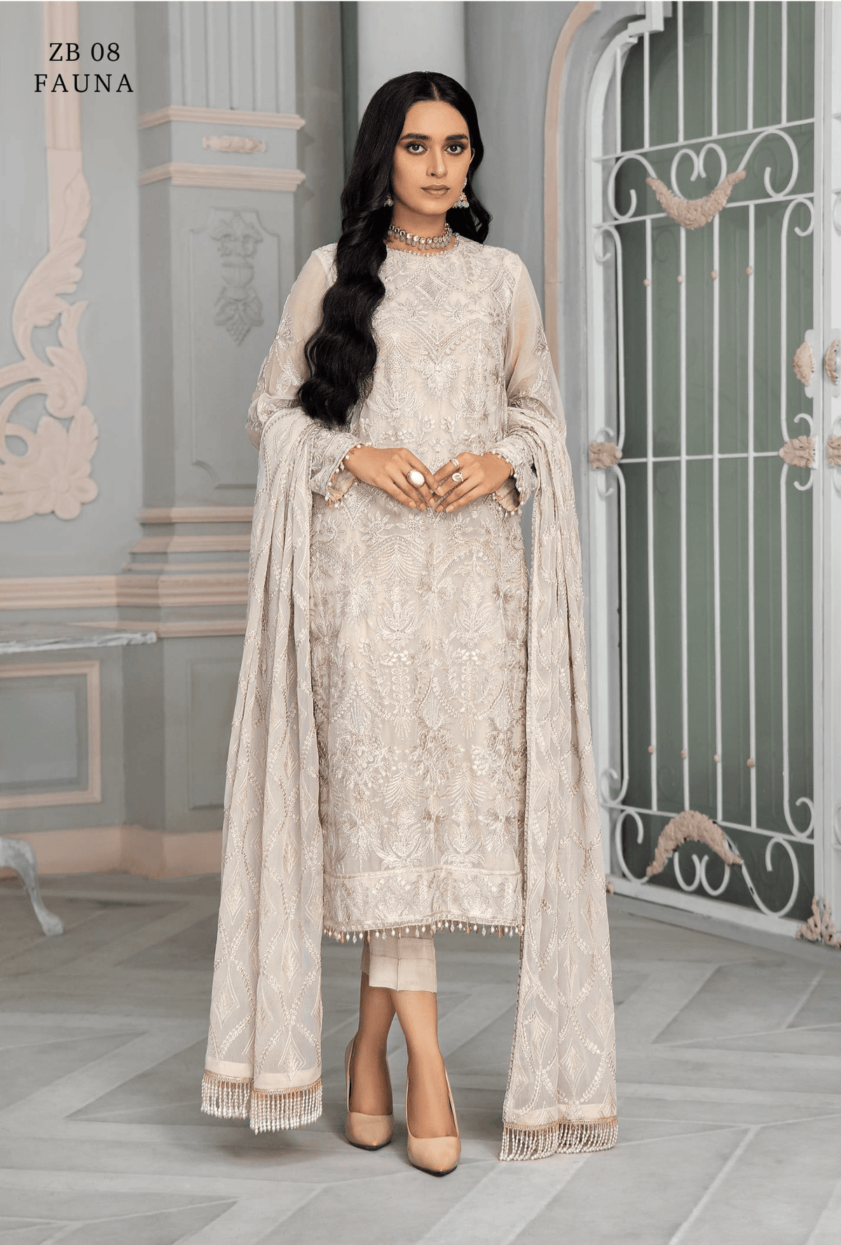 ZARIF Bahaar Festive Formals Unstitched Suit ZB-08 FAUNA