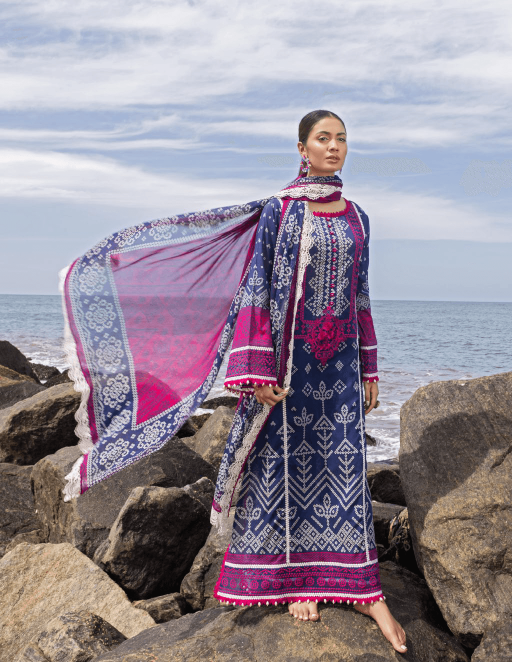 Tahra By Zainab Chottani Embroidered Lawn Suits Unstitched 3 Piece BANDHANI 4B