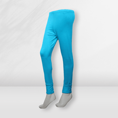 Women's Plain Tights T-37 - Blue-2