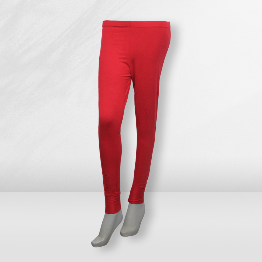 Women's Plain Tights D-2307 - Red-2