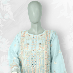 Safwa Ladies Stitched Embroidered 1-Piece Kurti - 10070