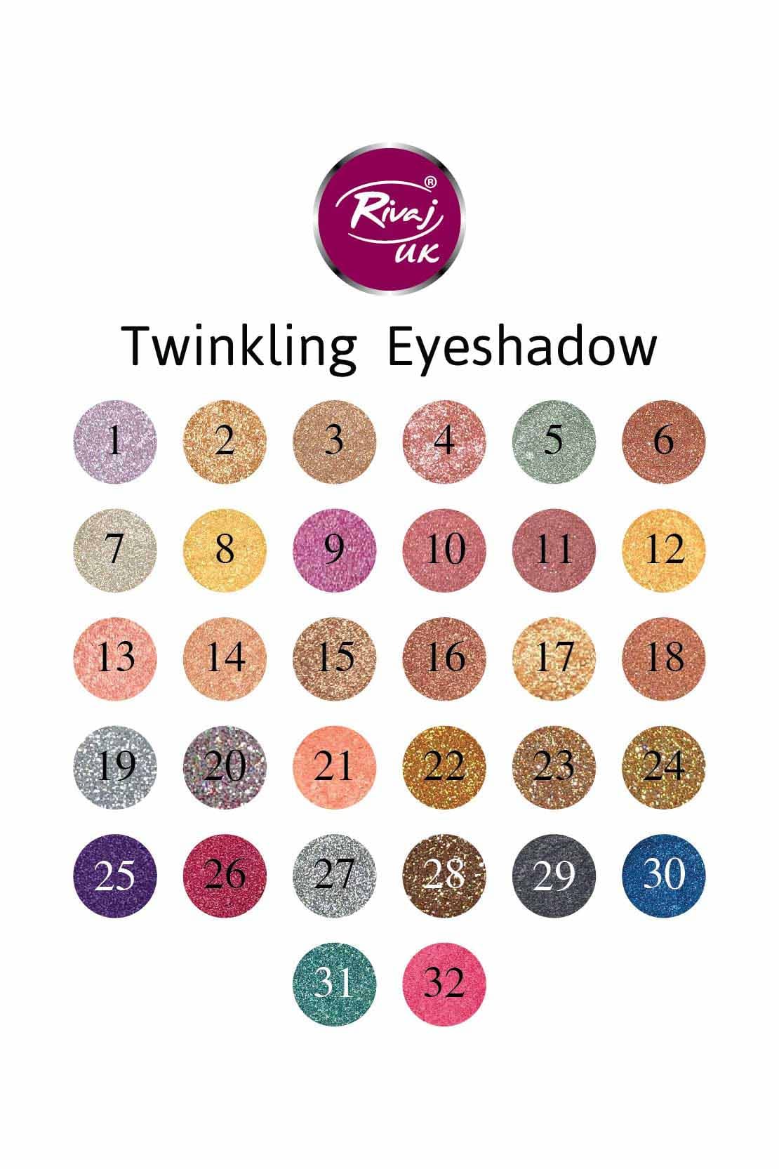Rivaj UK Twinkling Eyeshadow Shade # 26