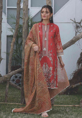Rashid Textile Aab-e-Zar Digital Embroidered Lawn Unstitched 3 Piece Suit  (D-5604)