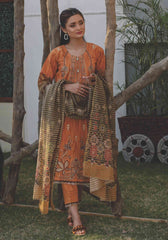 Rashid Textile Aab-e-Zar Digital Embroidered Lawn Unstitched 3 Piece Suit  (D-5606)