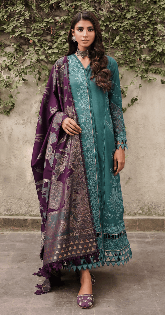 Shahtoosh By Jazmin Embroidered Khaddar Suits Unstitched 3 Piece JZ22SW 03 Samaa - Winter Collection SKU: 461220