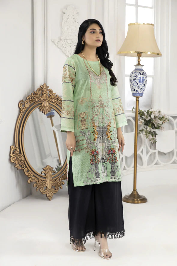 Zoha By Aymen Baloch Spring Summer Collection'22 1-Piece Unstitched - D#22 (Mint Green)