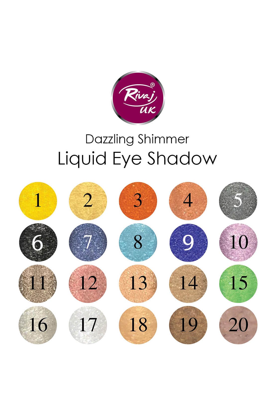 Rivaj UK Dazzling Shimmer Eye Shadow Shade # 15