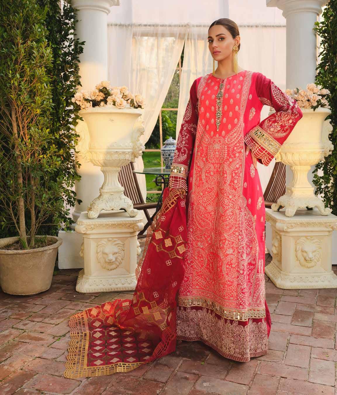 Vanity Affair By Maryum N Maria Embroidered Lawn Unstitched 3 Piece Porcelain Rose MLFD-036