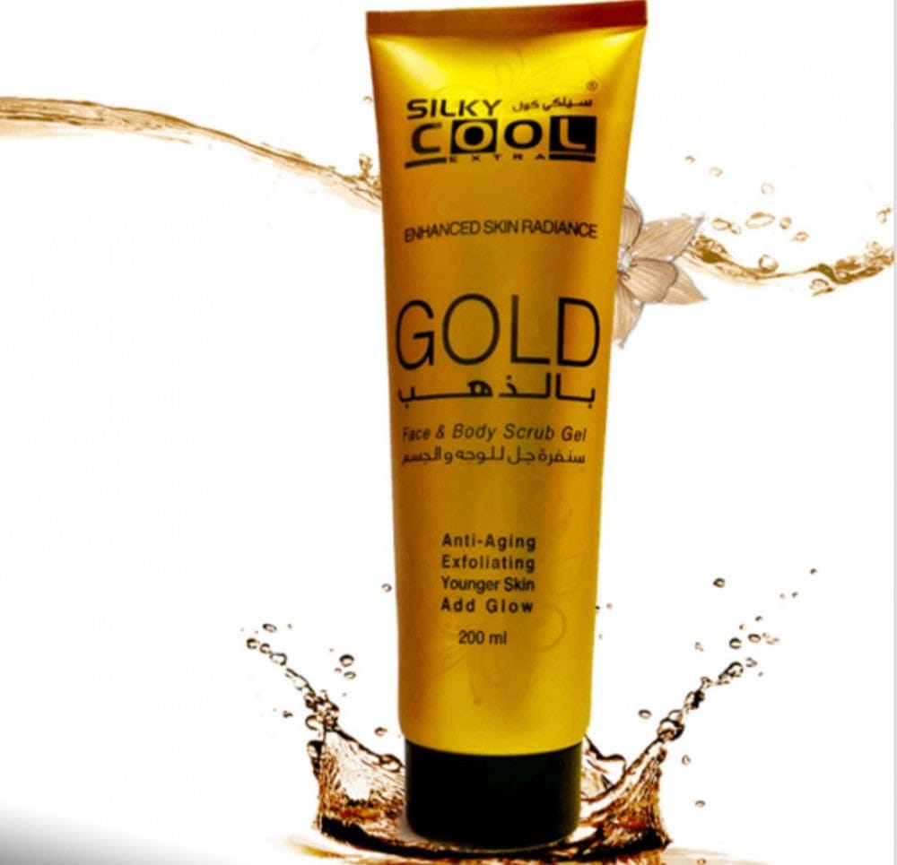 Silky Cool Face and Body Scrub Gel Gold 200ml