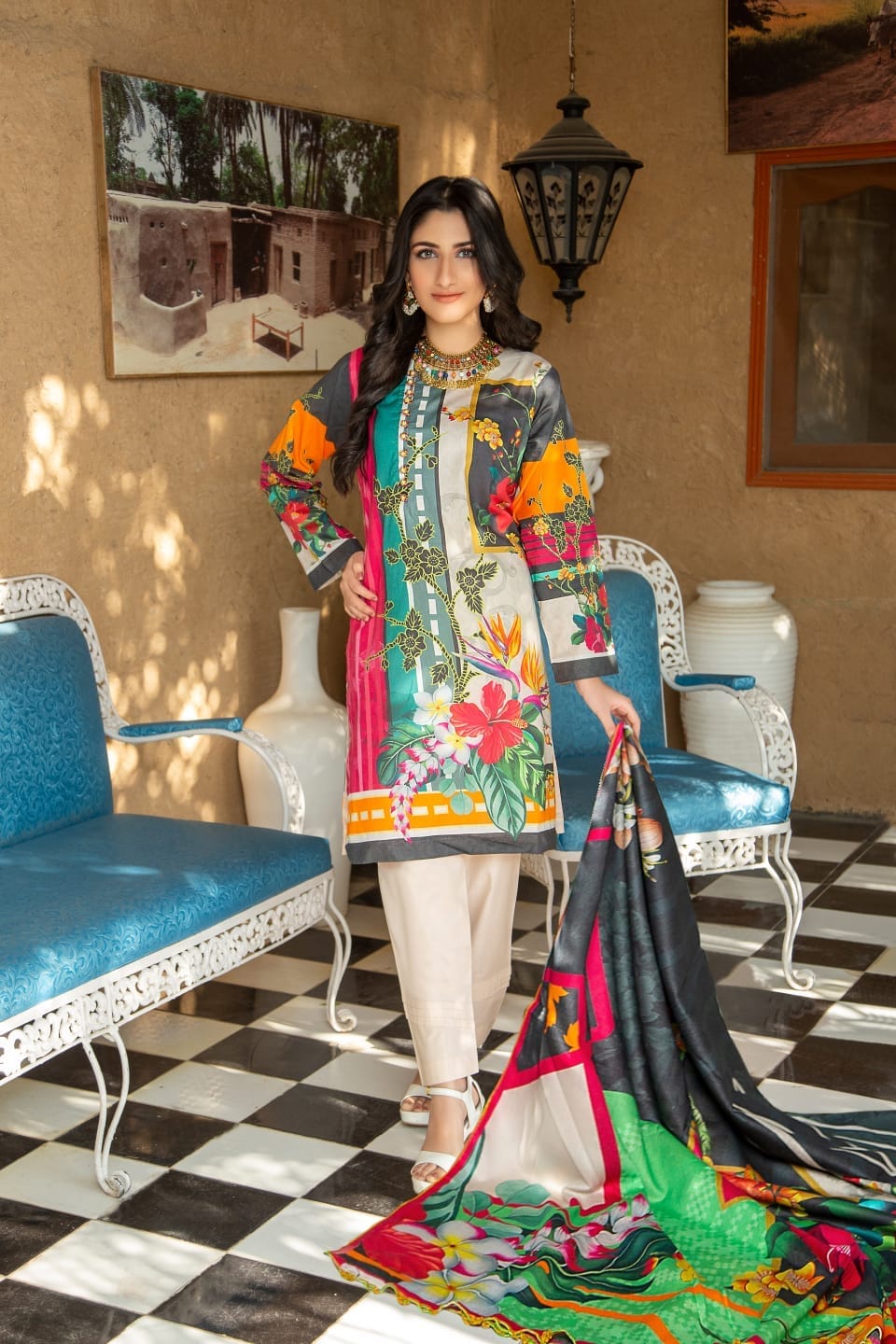 Shab-E-Afroz By Sub Rang Unstitched Digital Premium Printed 3-Pc Lawn Collection'22 Vol-02 (Article # 9)