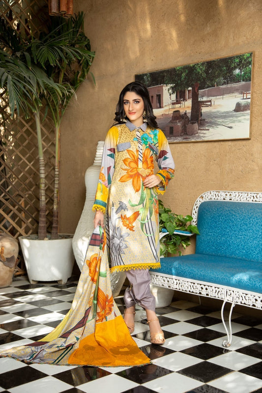 Shab-E-Afroz By Sub Rang Unstitched Digital Premium Printed 3-Pc Lawn Collection'22 Vol-02 (Article # 4)