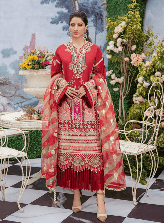 Afrozeh Garden Of Eve Luxury Embroidered Lawn'22 (03-Clio)