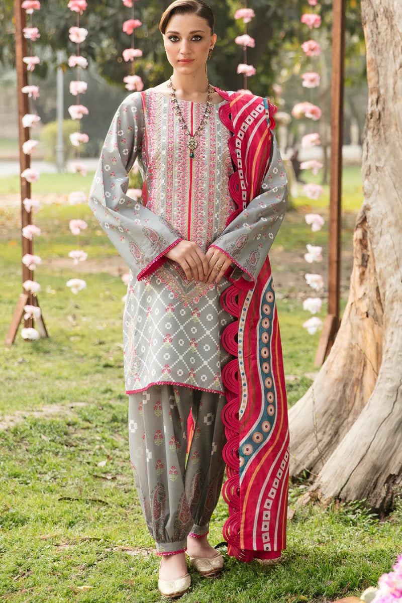 Bahar Lawn'23 by Ayzel 3 piece unstitch suit