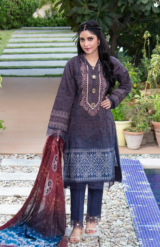 All Zohaib 3 Piece Printed Cambric Unstitched Suit CDPC-21-07