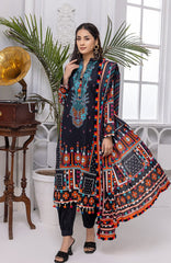 Mahnoor by Al Zohaib Embroidered Lawn Suit Unstitched 3 Piece (MEC-22-15)