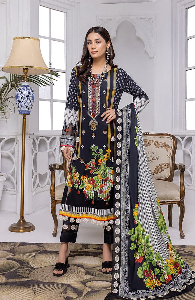 Mahnoor by Al Zohaib Embroidered Lawn Suit Unstitched 3 Piece (MEC-22-10)