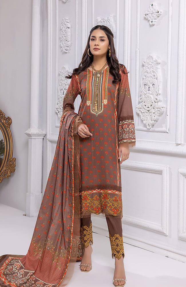 Mahnoor by Al Zohaib Embroidered Lawn Suit Unstitched 3 Piece (MEC-22-13)