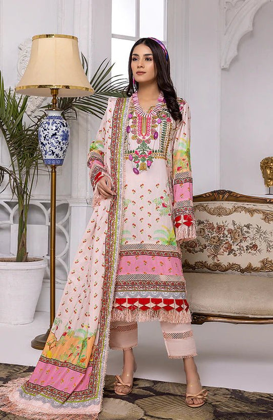 Mahnoor by Al Zohaib Embroidered Lawn Suit Unstitched 3 Piece (MEC-22-06)