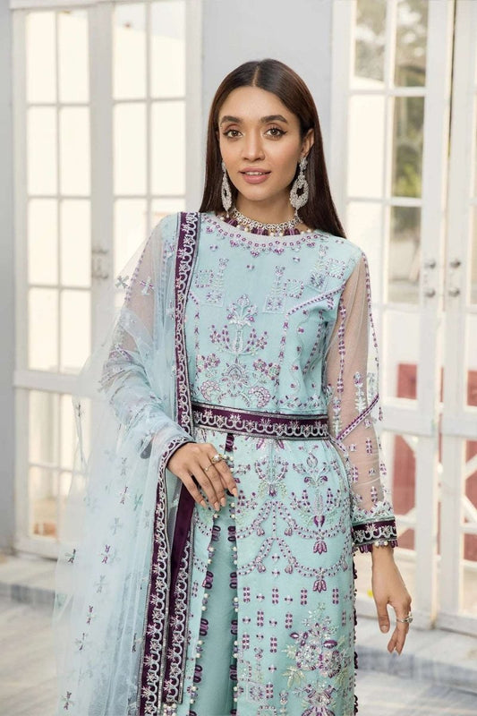 Alizeh Fashion Embroidered Chiffon Unstitched 3 Piece Aabyaan